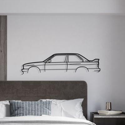 DÉCORATION MURALE EN MÉTAL - Silhouette de voiture - M3 E30