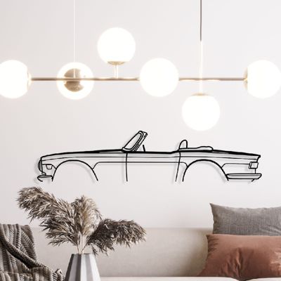 DÉCORATION MURALE EN MÉTAL - Silhouette de voiture - TR6 1971 - 100 cm - Édition limitée