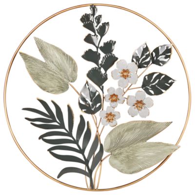 Décoration murale Fleur DUBNIUM Métal 70 cm Vert