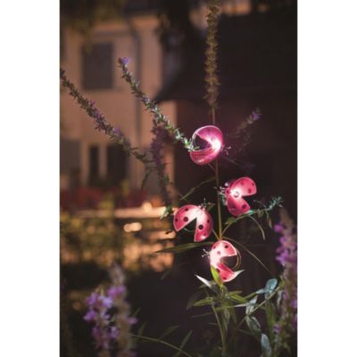 Décoration solaire Coccinelle clipsable- 2 Lumens- Eclairage extérieur Jardin