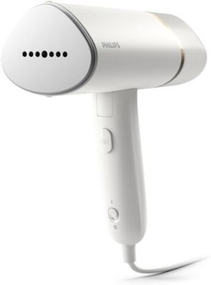 Défroisseur vapeur 1000W blanc avec plaque métallique
