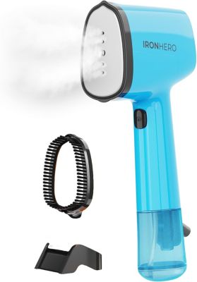 Défroisseur vapeur 1500W portable à semelle céramique Bleu