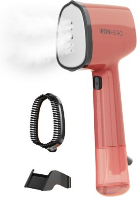 Défroisseur vapeur 1500W portable à semelle céramique Rouge