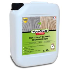 Dégriseur Nettoyant Bois WoodGuard Revitalisant Redonne Couleurs au Bois Efficace en 15 Minutes 5L 40m2