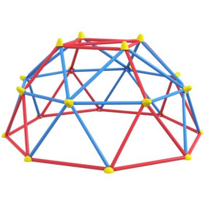 Dôme d'escalade enfant dia. 183 x 90H cm - nombreuses prises - charge max. reco. totale 180 Kg - métal PP multicolore