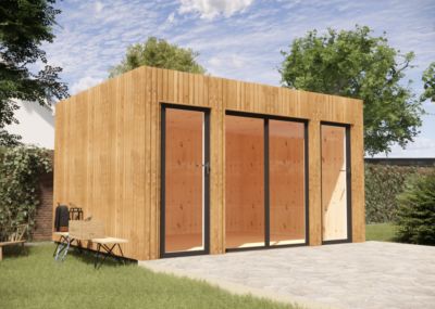 Dépendance jardin sans permis en bois 4,4 x 3,5 x 2,7 m
