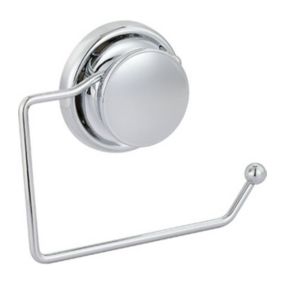 Dérouleur papier toilette WC en métal chrome sur ventouse extra adhérente