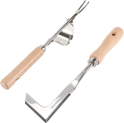 Désherbeur manuel, outil de désherbage en acier inoxydable, désherbeur de jardin, fourche de jardin, paquet de 2