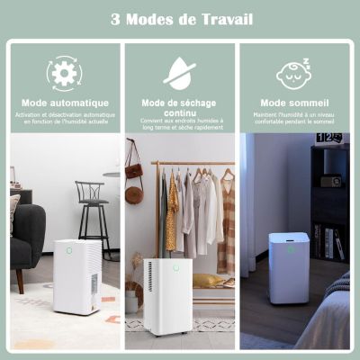 Déshumidificateur électrique 15L/Jour, 3 Modes, Minuterie 24H, 2 — free download