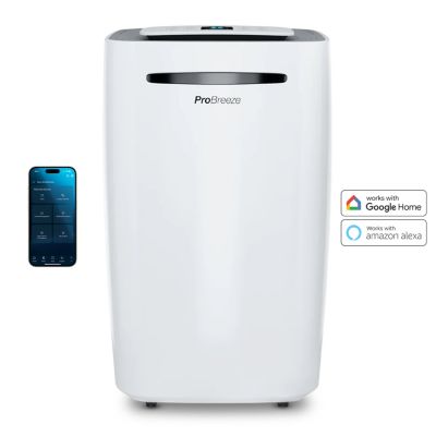 Déshumidificateur Pro Breeze 20L avec extraction maximale, mode linge et contrôle via application intelligente