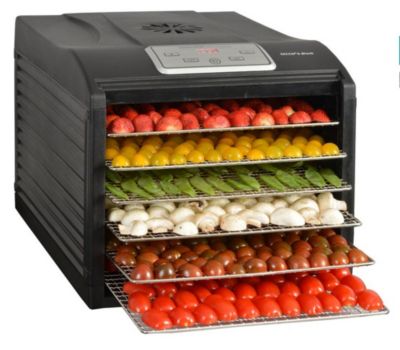 Déshydrateur fruits et légumes 6 plateaux 500w Kitchen Chef SECCO 6 BLACK