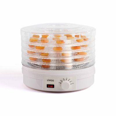 Déshydrateur livoo DOM202 - Thermostat, 5 plateaux de dessication - Diamètre 33 cm