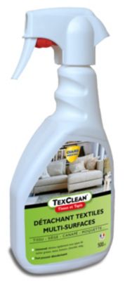 Détachant tissu TexClean 500ml Tissu Matelas Canapé et Tapis Détachant et Nettoyant Professionnel