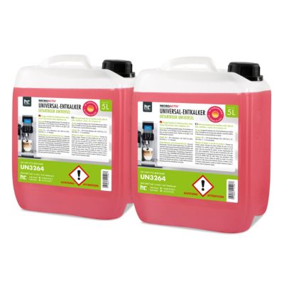 Détartrant Universel Microactiv Avec Indicateur De Couleur Pour Machines À Café Entièrement Automatiques En Bidon De 2 x 5 L