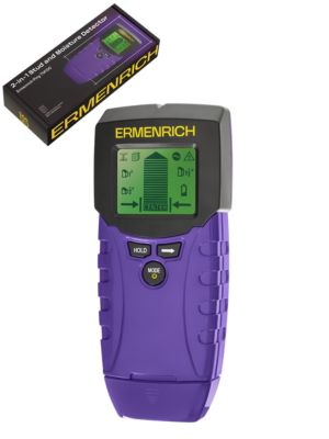 Détecteur d'humidité Ping TM100 2-en-1, détecteur de montants, métaux et câbles électriques, humidimètre Ermenrich