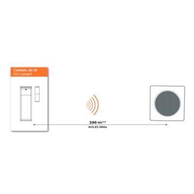 Détecteur d'ouverture diBi Contact + compatible gamme diBi - Extel - 081750