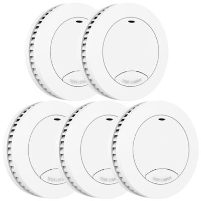 Détecteur de fumée Aroha Safety Pro Mini - Batterie 10 ans - Détecteur de fumée - Alarme incendie - 5 pièces