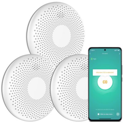 Détecteur de fumée et de monoxyde de carbone Aroha Smart Connect WiFi - Batterie 10 ans - Alarme incendie et CO - 3 pièces