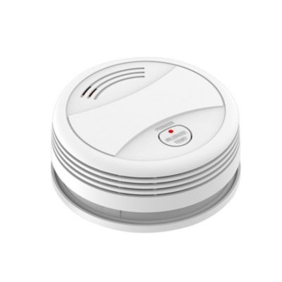 Détecteur de fumée intelligent WiFi, détecteur alimenté par piles avec boutons de test et de mise en sourdine, sans piles