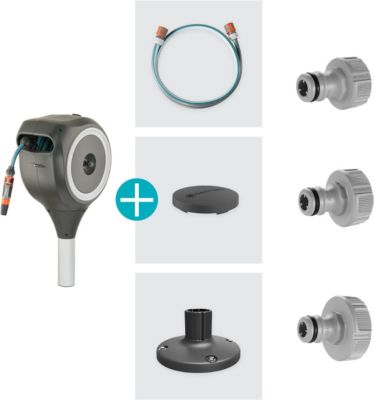 Dévidoir automatique pour terrasse RollUp M 20 m GARDENA bleu turquoise 18615-20