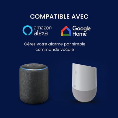 Daewoo - Alarme Maison WiFi + GSM Sans Fil Touch AM343 - Sans Abonnement - Kit Complet avec Caméras Full HD Intérieure/Extérieure