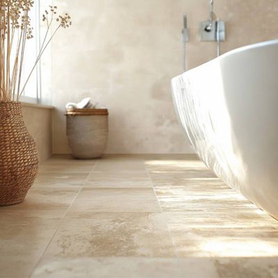 Dallage sol Travertin 40.6x61x1.2 cm - couleur Walnut - 1er choix