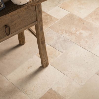 Dallage Travertin Beige Nuancé Opus 4 x3 cm - Extérieur (lot de 1,48 m² soit 2 paquets) - RO'MA NATURE