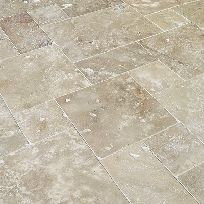 Dallage Travertin Mix 2eme choix - vieilli - PIERRE ET PARQUET - OPUS 40 x ép. 3 cm