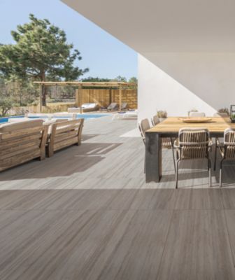 Dalle 2cm 60x120 Effet Travertin Navona Extérieur R11 - Paquet de 0,72 m2 - Allocarrelage