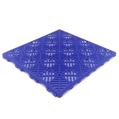 Dalle Bleu ventilée en polypropylène 30x30x1,5cm - Pour sols de piscine, terrasses, sols flottants, gazon artificiel, chenils