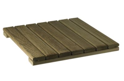 Dalle bois pin maritime, Caillebotis, L.56 x l.56 cm x Ep.40mm