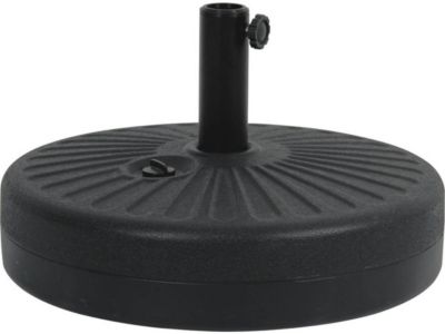 Dalle circulaire à lester pour parasol de jardin  Noir