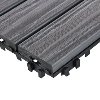 Dalle clipsable composite gris Lempa 30 x 30 cm vendue par 4 pièces
