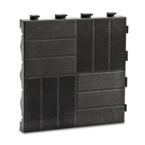 Dalle clipsable composite Latera, anthracite L.40 x l.40 cm x Ep.45 mm