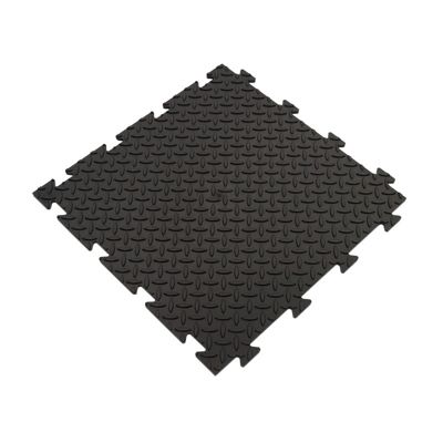 Dalle clipsable en PVC Motif "grain de riz" - Noir 50 x 50 cm