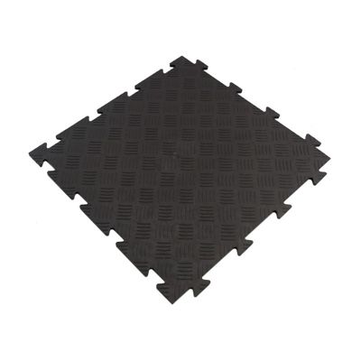 Dalle clipsable en PVC Motif "métal strié" - Noir 50 x 50 cm
