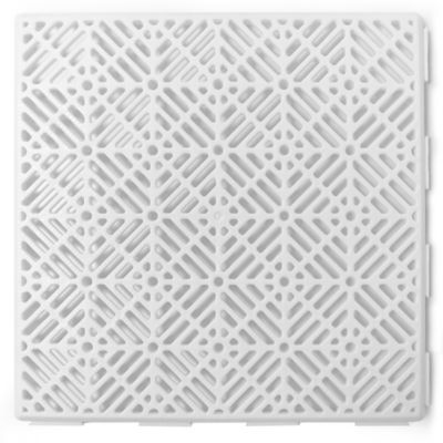 Dalle économique anti-humidité (Blanc) - Pour sols de piscines, sur les terrasses et dans les zones humides 30 x 30 x 1,5 cm