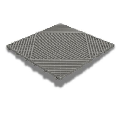 Dalle de jardin gris extérieure 40 x 40 x 1,8 cm, effet drainant  1,60 m2, 10 unités