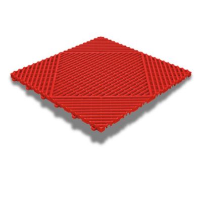 Dalle de jardin rouge extérieure 40 x 40 x 1,8 cm, effet drainant  1,60 m2 , 10 unités