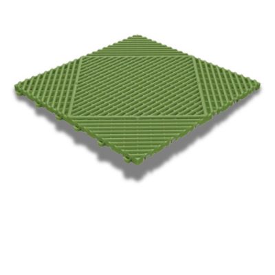 Dalle de jardin verte extérieure 40 x 40 x 1,8 cm, effet drainant  1,60 m2, 10 unités