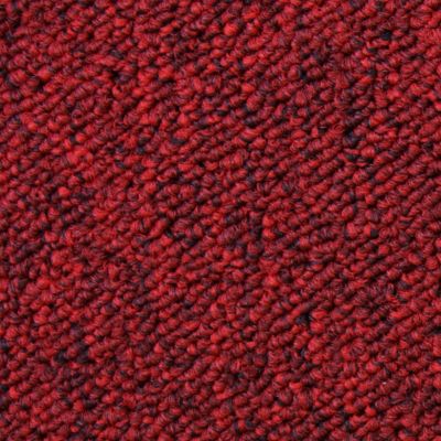 Dalle de Moquette Couleur Rouge Écarlate, 20 Dalles de 50cm x 50cm (5m²)