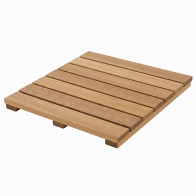 Dalle de terrasse bois exotique L.50 x l.50 x Ep. 2,4 cm Kapur
