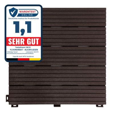 Dalle de Terrasse Claire Marron 30 x 30 cm, 1 Pièce