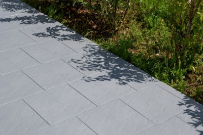 Dalle de terrasse clipsable effet pierre L.39 x l.39 cm, ép.38 mm