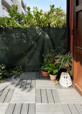 Dalle de terrasse clipsable gris anthracite 38 x 38 cm, ép. 25mm