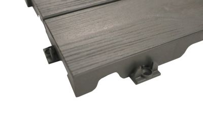 Dalle de terrasse clipsable gris anthracite 38 x 38 cm, ép. 25mm