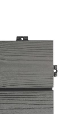 Dalle de terrasse clipsable gris anthracite 38 x 38 cm, ép. 25mm