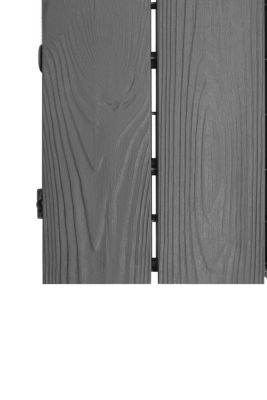 Dalle de terrasse clipsable gris anthracite 38 x 38 cm, ép. 25mm