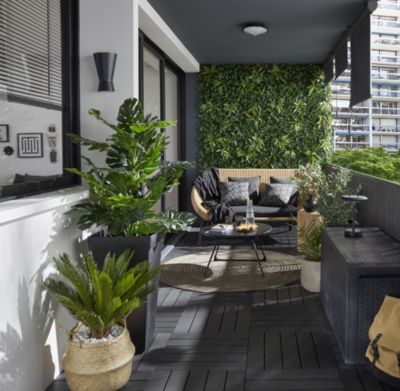 Dalle de terrasse composite anthracite 50 x 50 cm