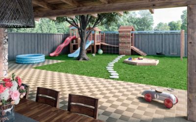 Dalle de terrasse composite anthracite LATERA Original 40x40x4,5 cm